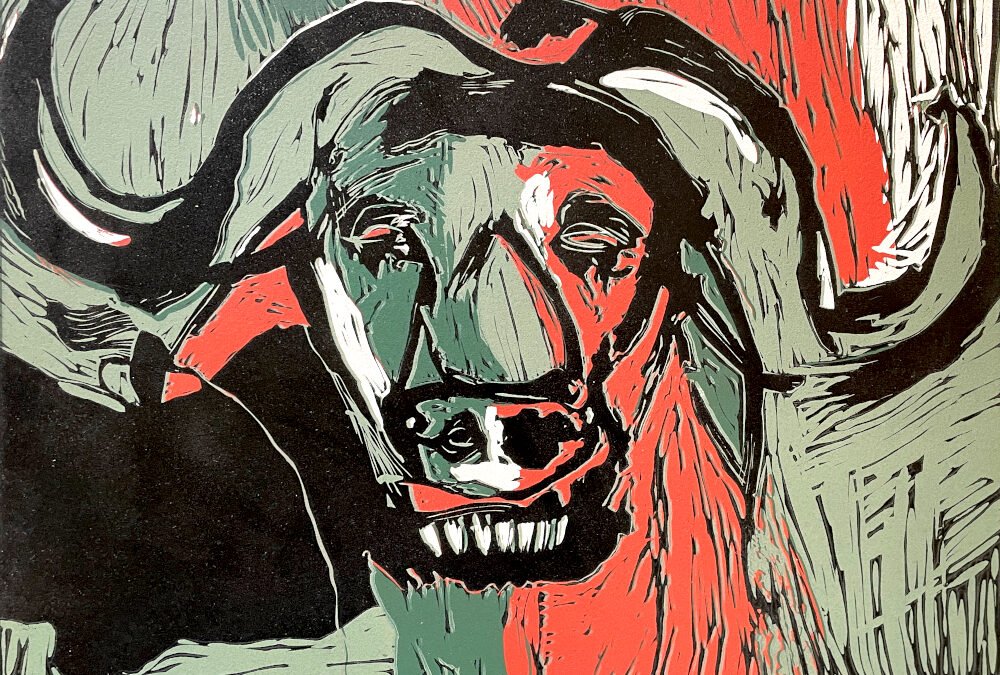 BUFFALO, 2009 (REDUCTION LINOCUT)